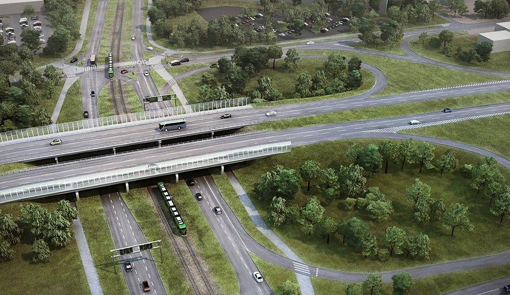 Aerial View of a Viaduct