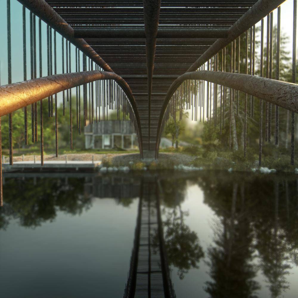 DHouse and Pedestrian Bridge Miro