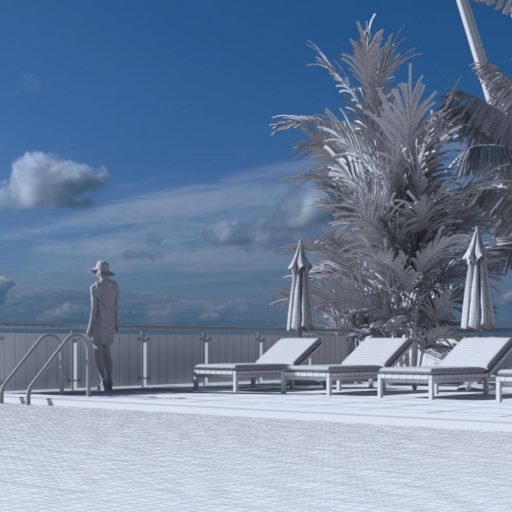 Luxury Hotel Pool Deck