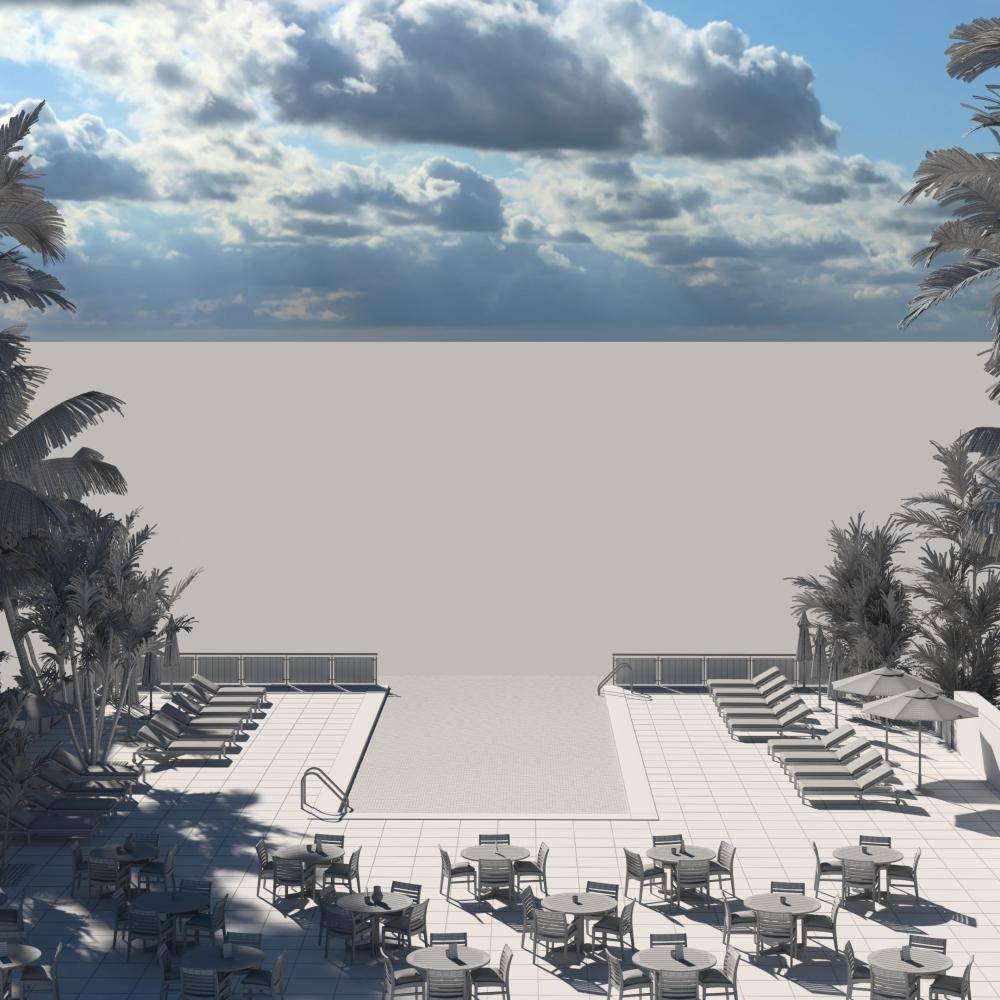 Luxury Hotel Pool Deck