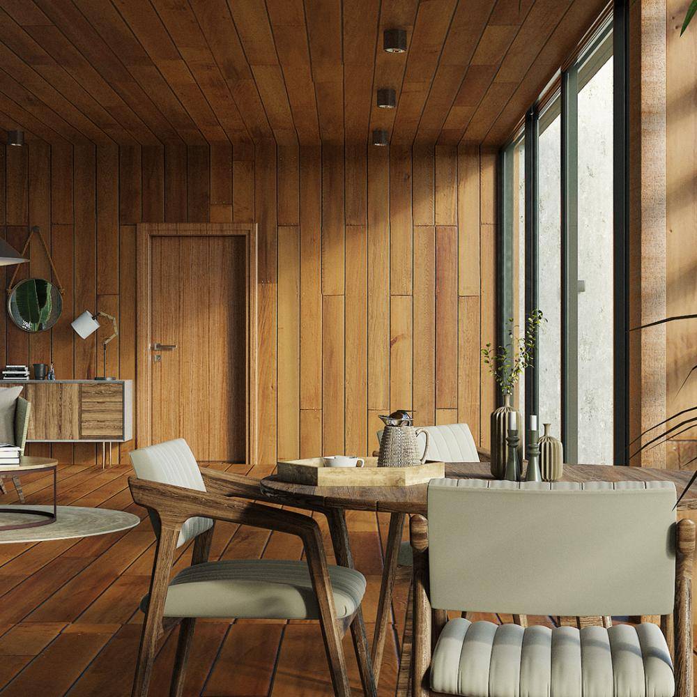 Farmhouse with vegetation