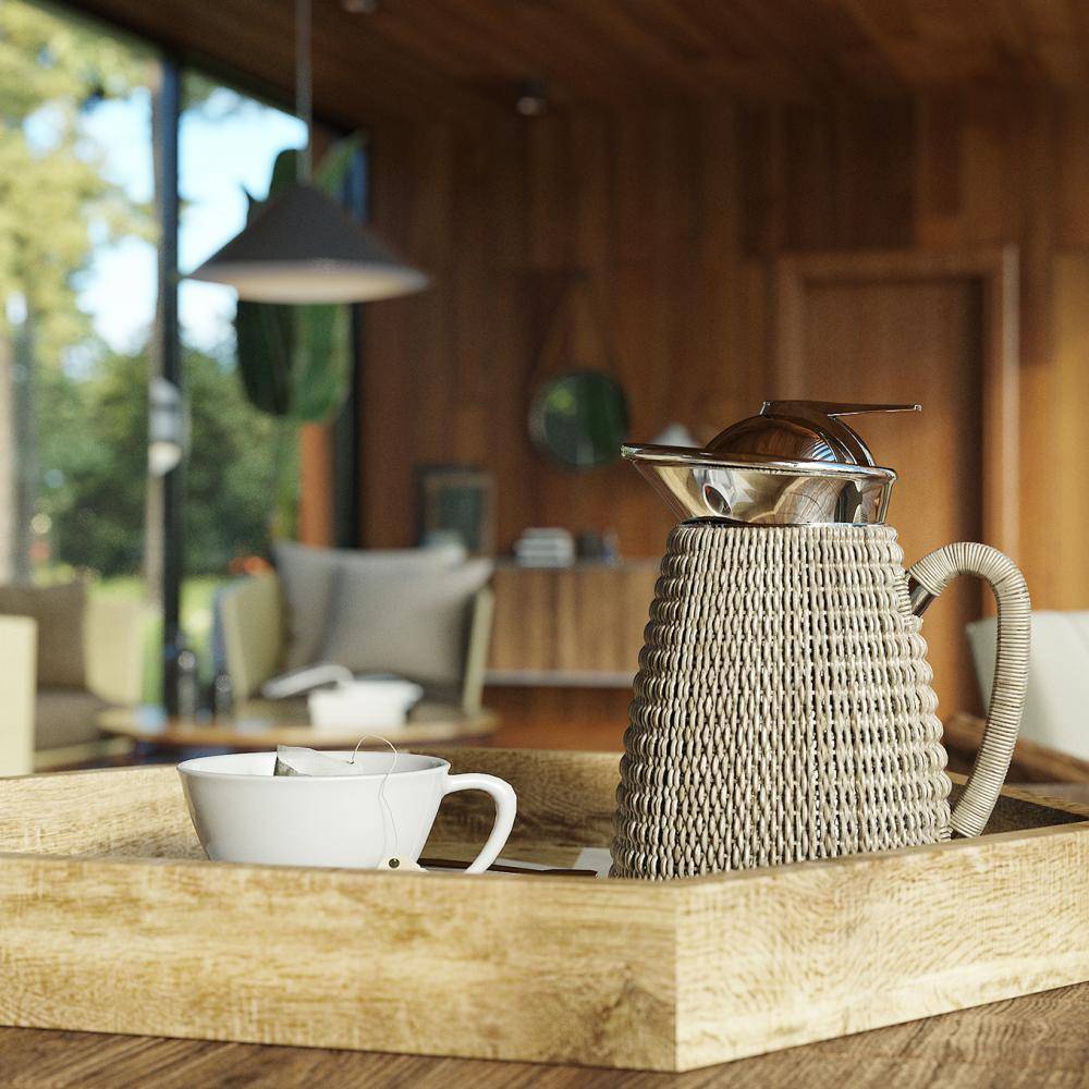 Farmhouse with vegetation