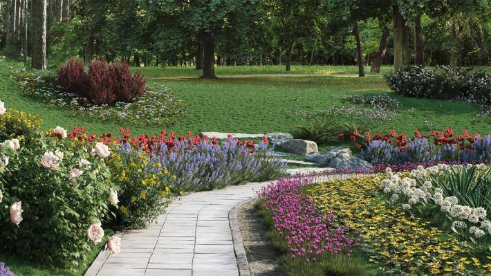 Bushes and Flowers Volumen 1 - Imagen renderizada 1