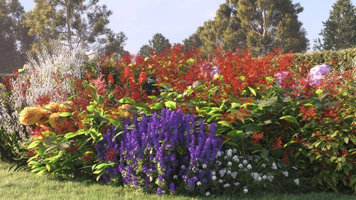 Bushes and Flowers Volume 4 - Rendered Image 1