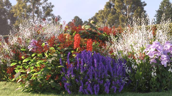 Bushes and Flowers Volume 4 - Rendered Image 2