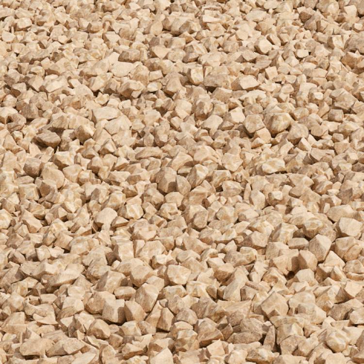 10mm Limestone Gravel Buff - Detail - Image rendue 1