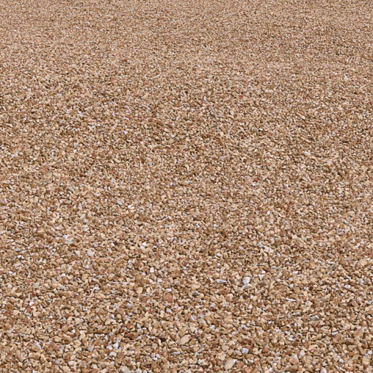 Golden Gravel Angular - Large Area - Imagen renderizada 1