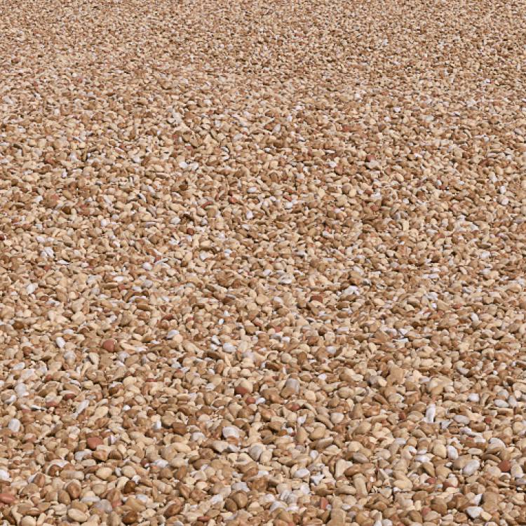 Golden Gravel Smooth - Large Area - Rendered Image 1