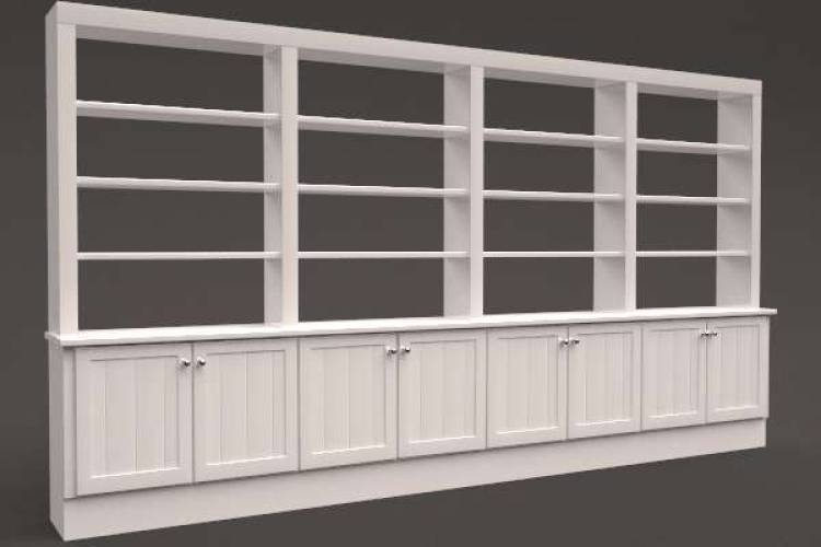 Built in shelf with cupboard - Imagen renderizada 1