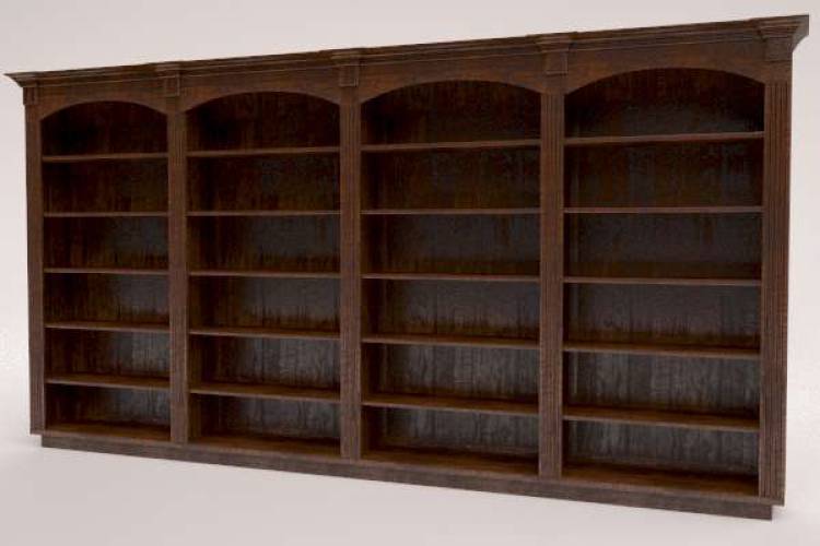 Built-in with arched top and fluting - Imagen renderizada 1