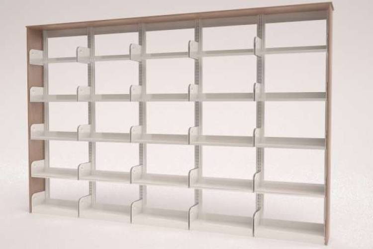 Cantilever Library shelf - single sided - Imagen renderizada 1