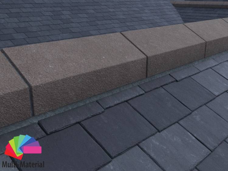 Universal Ridge Large - Mortar Fixing - Rendered Image 1