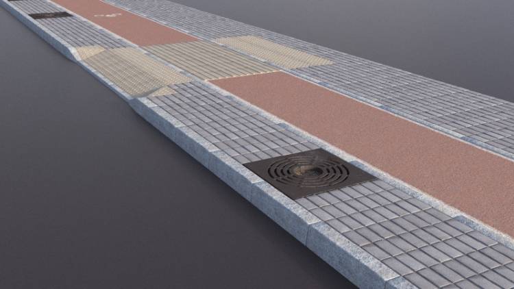 3 Small Tile Red Cycle Lane Basins - Image rendue 1