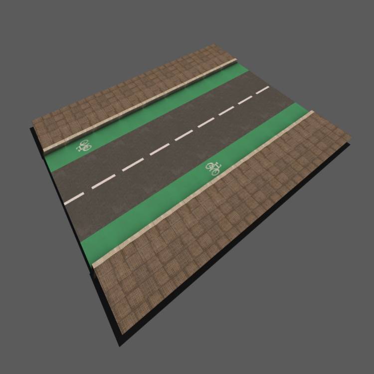 Street Road 4 - Bicycle Lane 2 - Image rendue 1