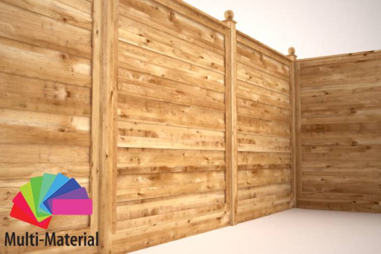 Alternate Thickness Panels - Horizontal - 1.8M - Imagen renderizada 1