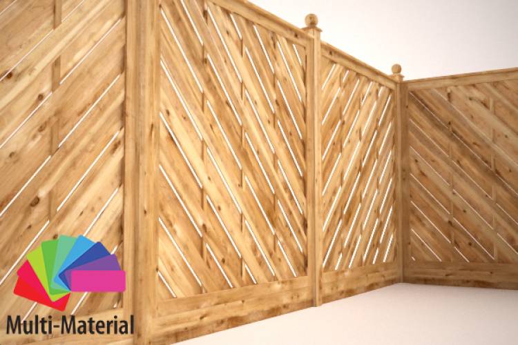 Hit and Miss Diagonal - 1.8M - Rendered Image 1