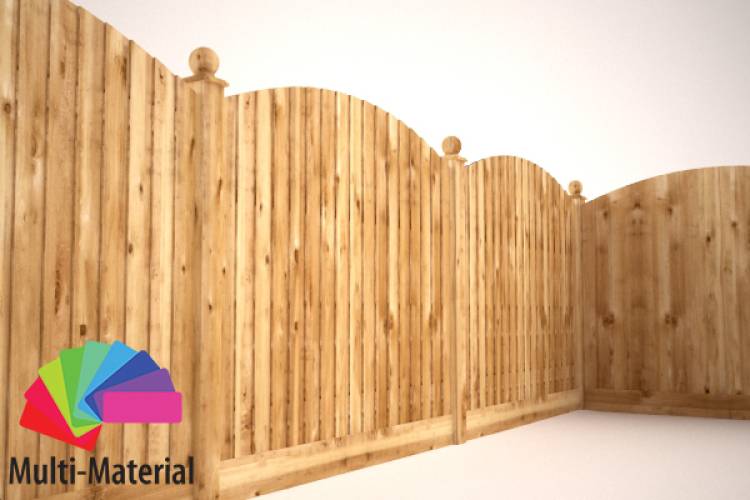 Vertical feather edge with convex top - 1.2M - Image rendue 1