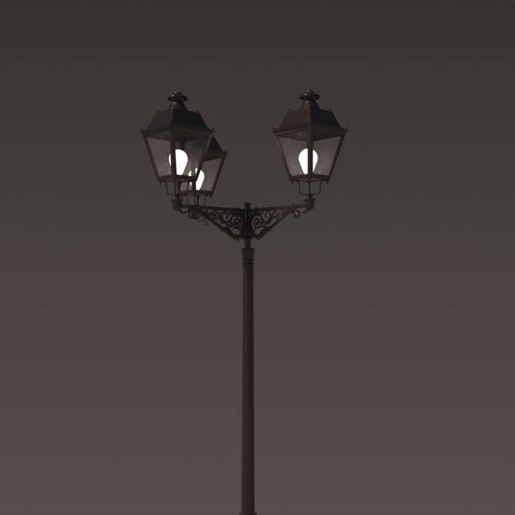 Street Light 3 Tirple - RailClone library for 3ds Max