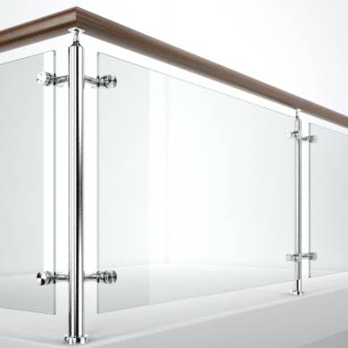 Glass Handrail 7 - RailClone library for 3ds Max