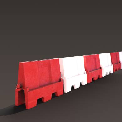 Water Filled Barrier 2 - RailClone library for 3ds Max