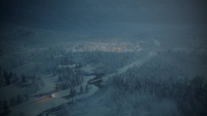 Distant town