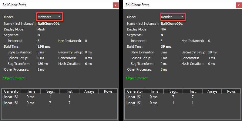 RailClone Stats
