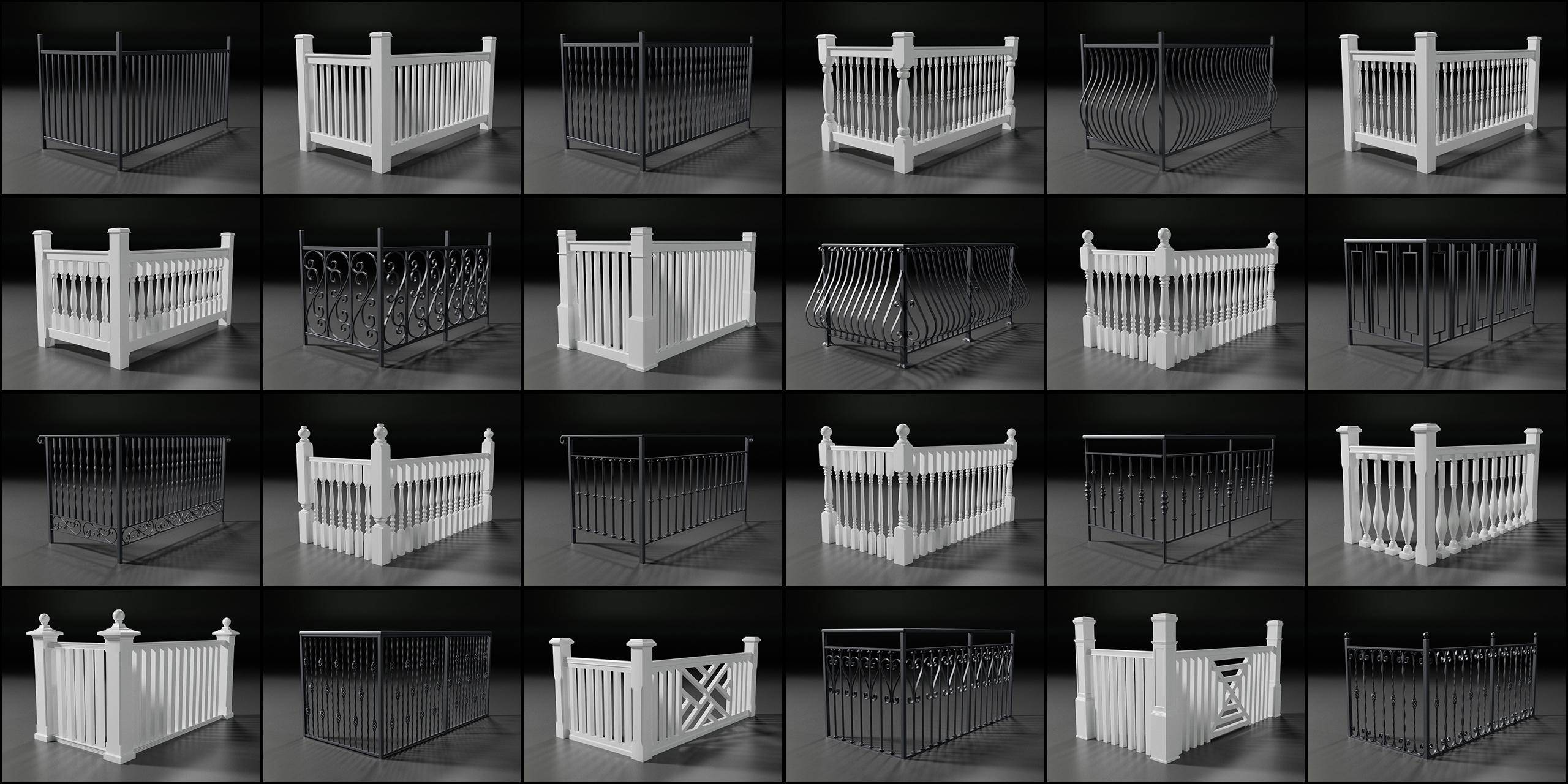 A grid of new railclone railing systems