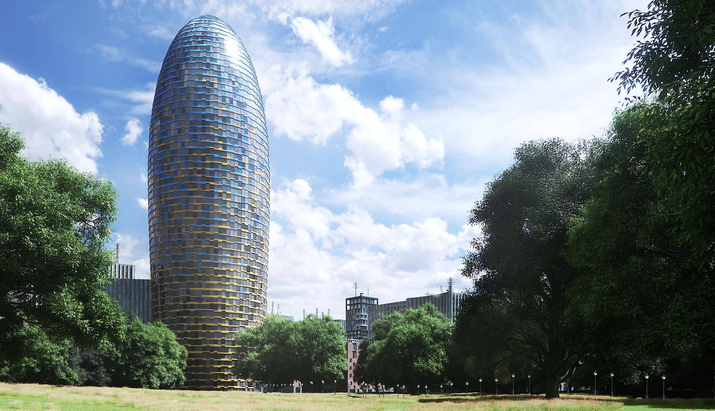 RailClone Gradient Probability - final render