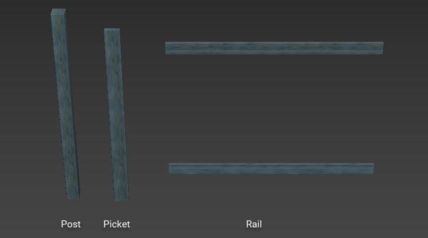 Picket fence segments
