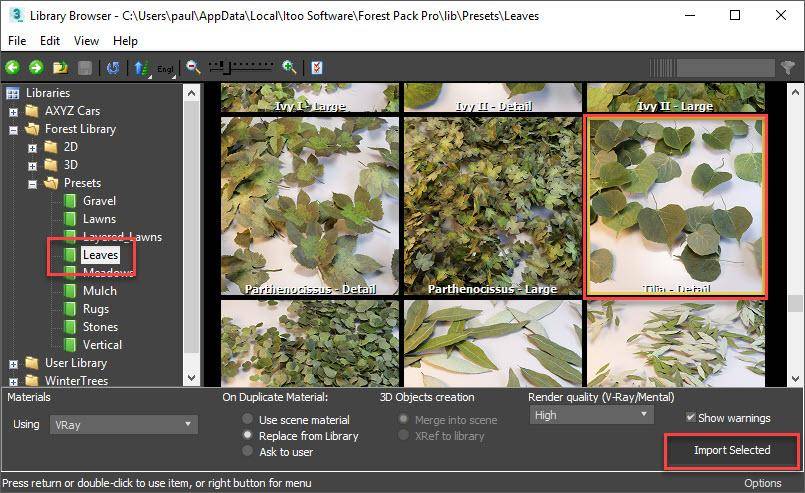 Library browser window