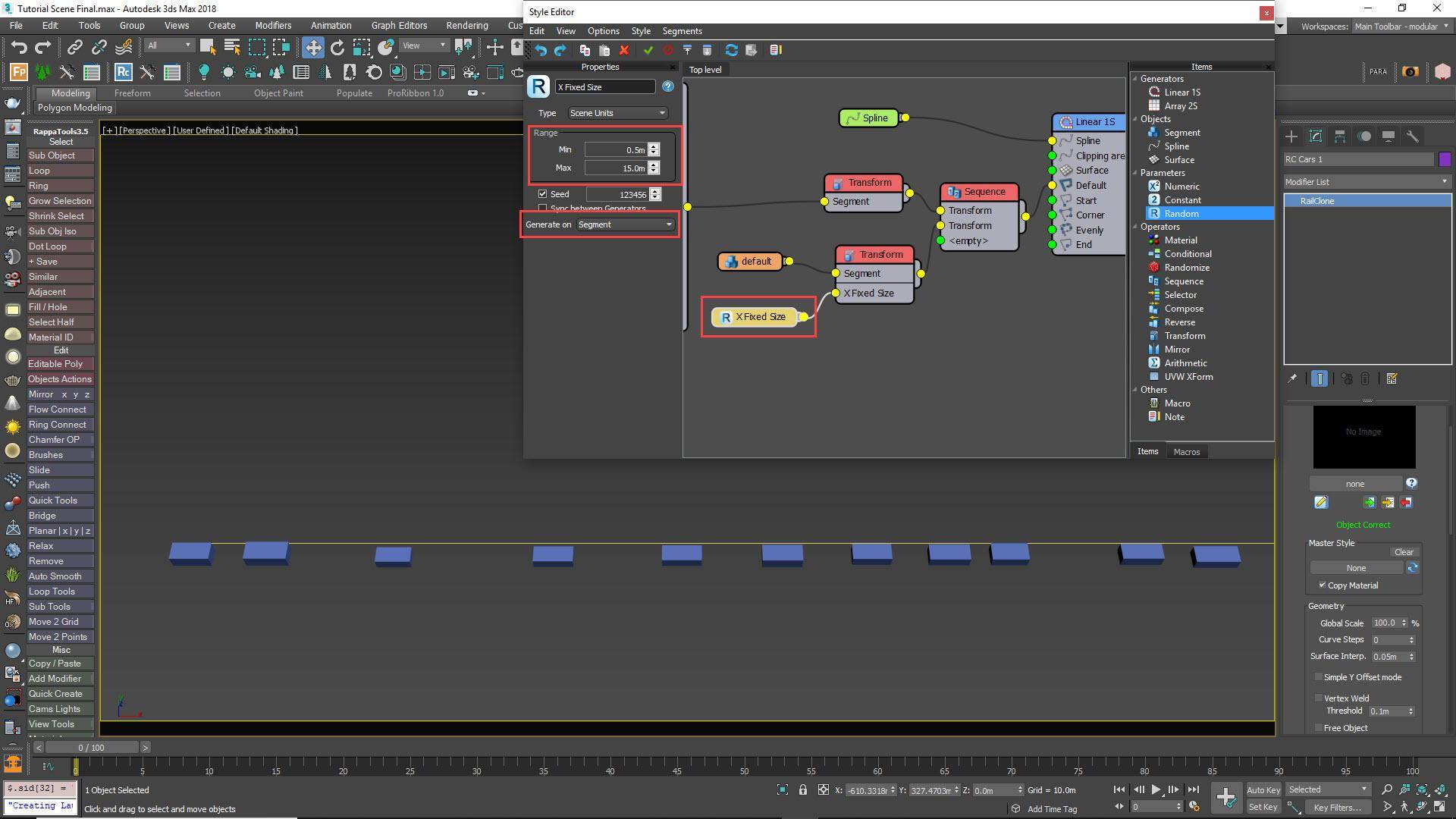 Step 22 - Adding Spaces Between Cars