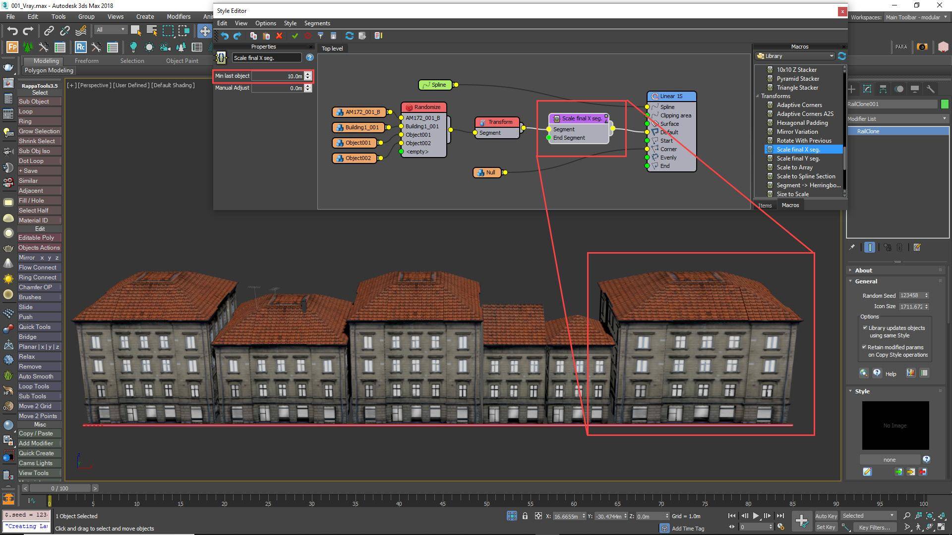 Step 8 - Using the Scale Final X Segment Macro