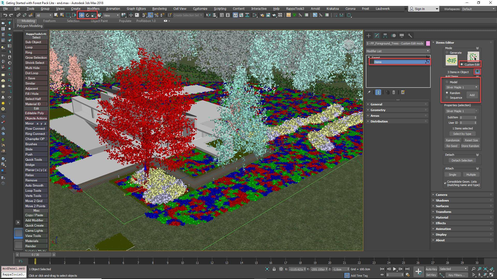 Using Item editor mode