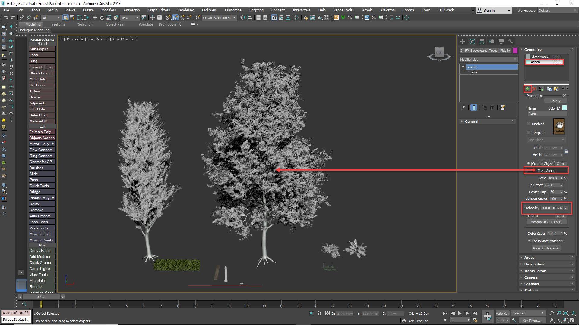 Adding trees manually