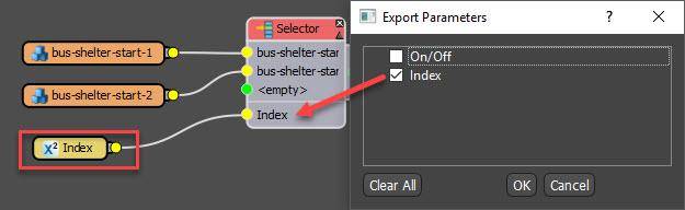 Numeric nodes and exporting parameters