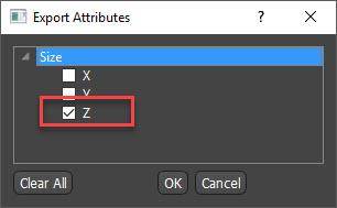 Export attributes