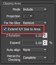 extend X/Y size to area