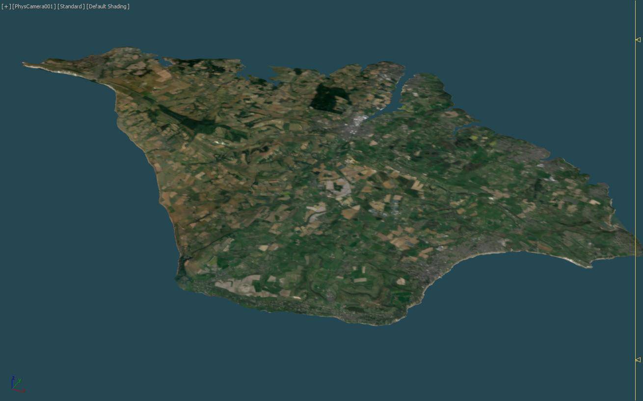 Isle of Wight in 3DS Max