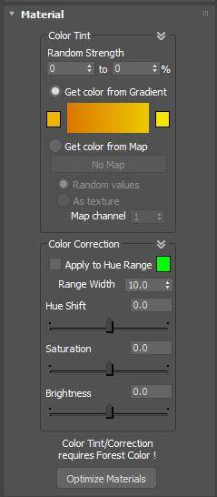The material rollout in Forest Pack 7