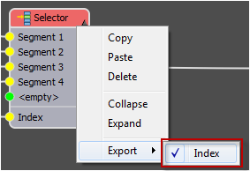 Exporting a parameter