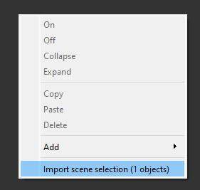 UI Import Scene Selection