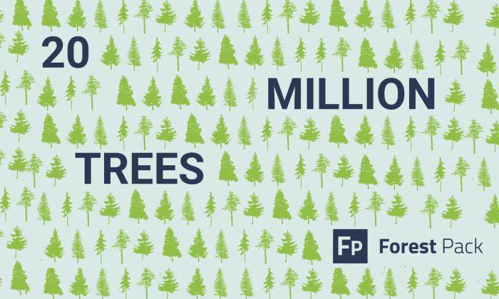 20 Million Trees with Forest Pack Pro